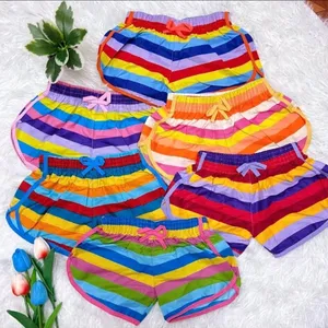 กางเกงเจเจขาโค้งลายริ้ว 